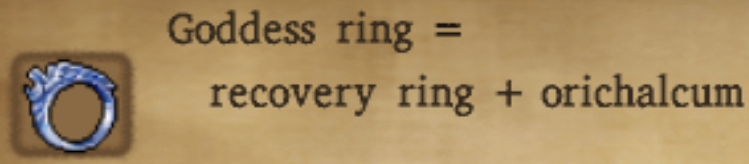 Goddess Ring Alchemy Recipe